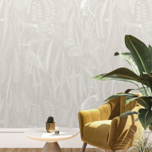 Tropical Reeds - Warm Grey Inverted Wallpaper | Grafico Melbourne