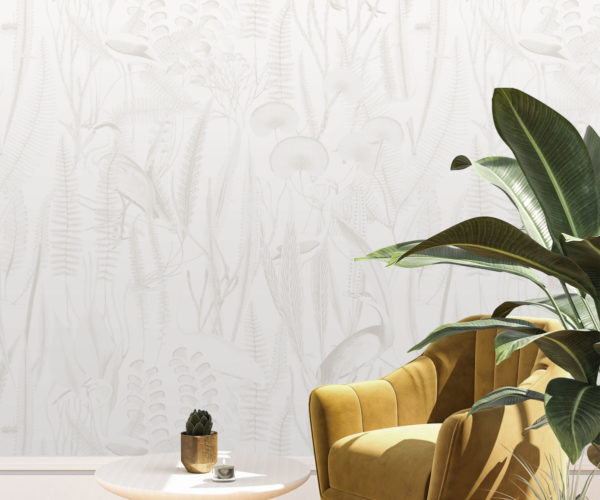 Tropical Reeds - Warm Grey Wallpaper | Grafico Melbourne