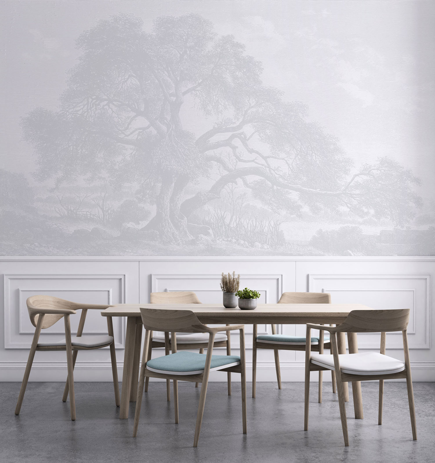 Twisting Oak - Light Grey Wallpaper | Grafico Melbourne