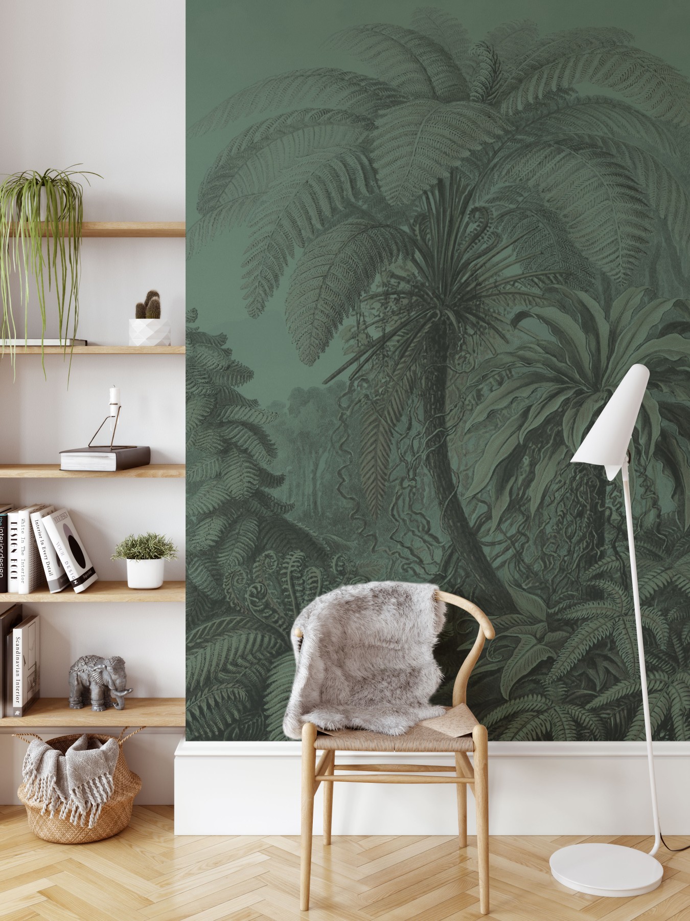 Australian Fern Lithograph - Verdant Green | WALLPAPER