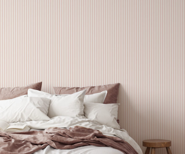 Vertical Stripes - Blush Wallpaper | Grafico Melbourne