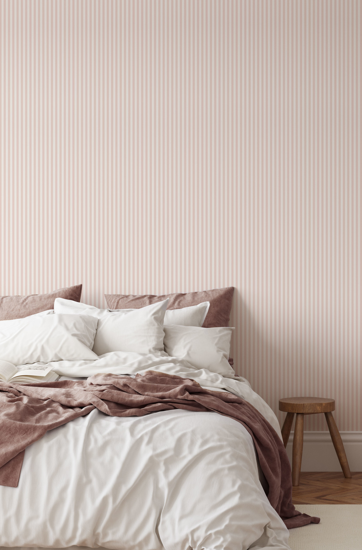 Vertical Stripes - Blush Wallpaper | Grafico Melbourne