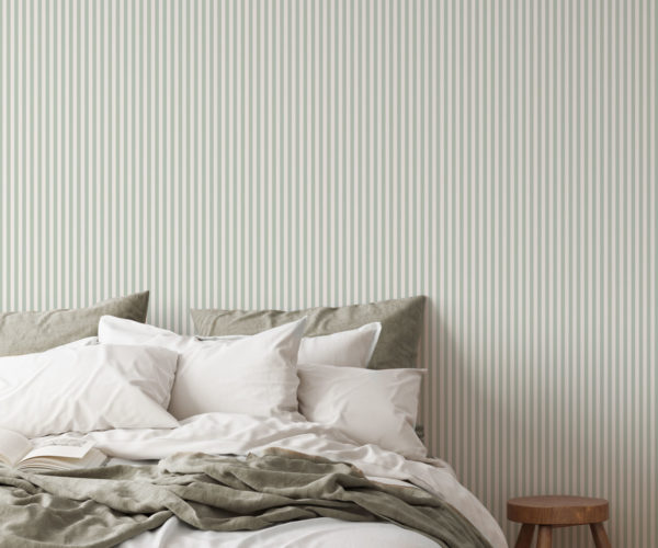 Vertical Stripes - Sage Green Wallpaper | Grafico Melbourne