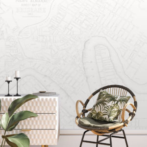 Vintage Brisbane Map Wallpaper | Grafico Melbourne