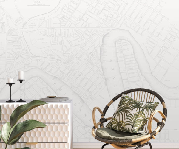 Vintage Brisbane Map Wallpaper | Grafico Melbourne