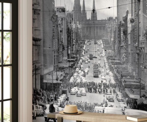 Vintage Melbourne Mural Wallpaper | Grafico Melbourne