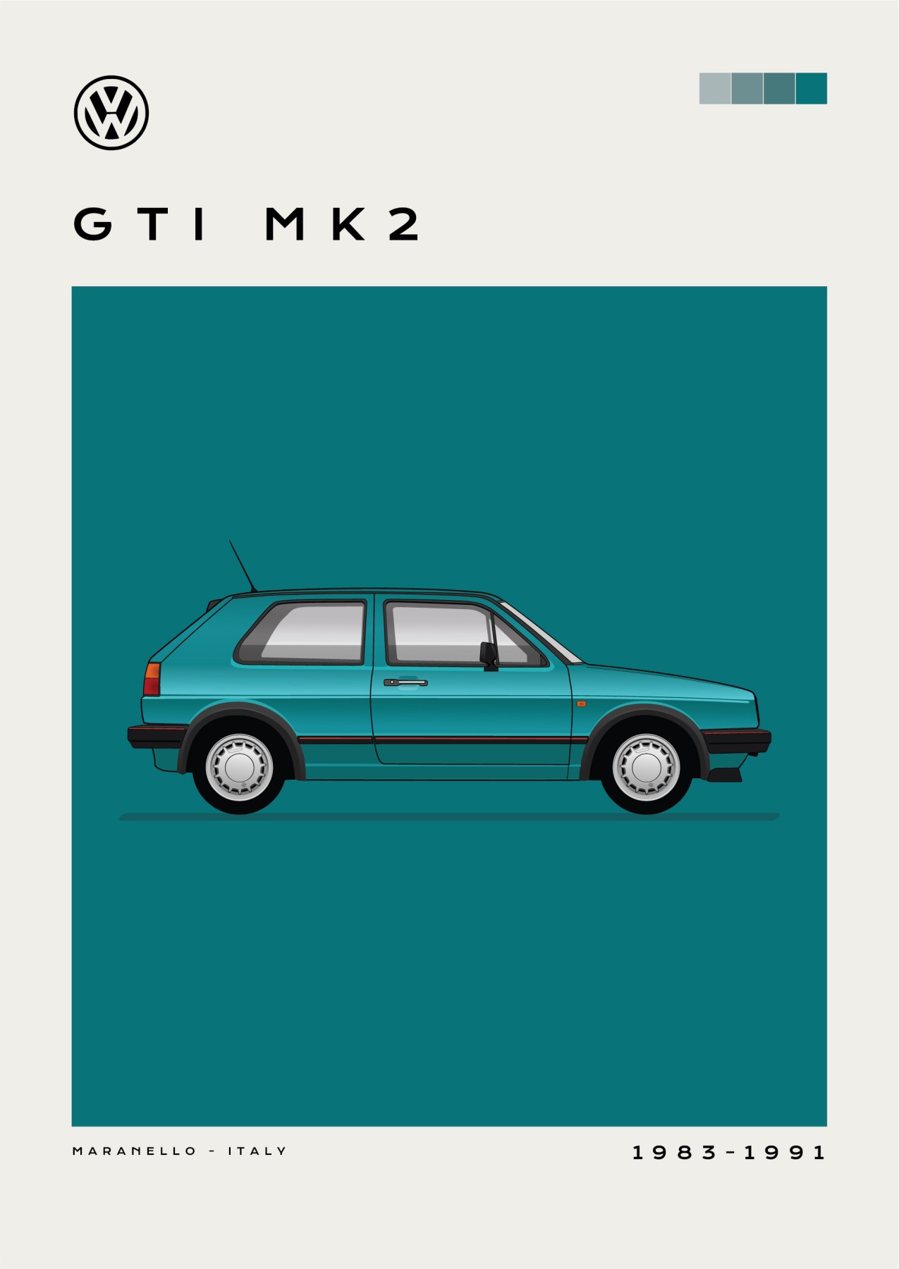 Volkswagen - GTI MK2 - Green