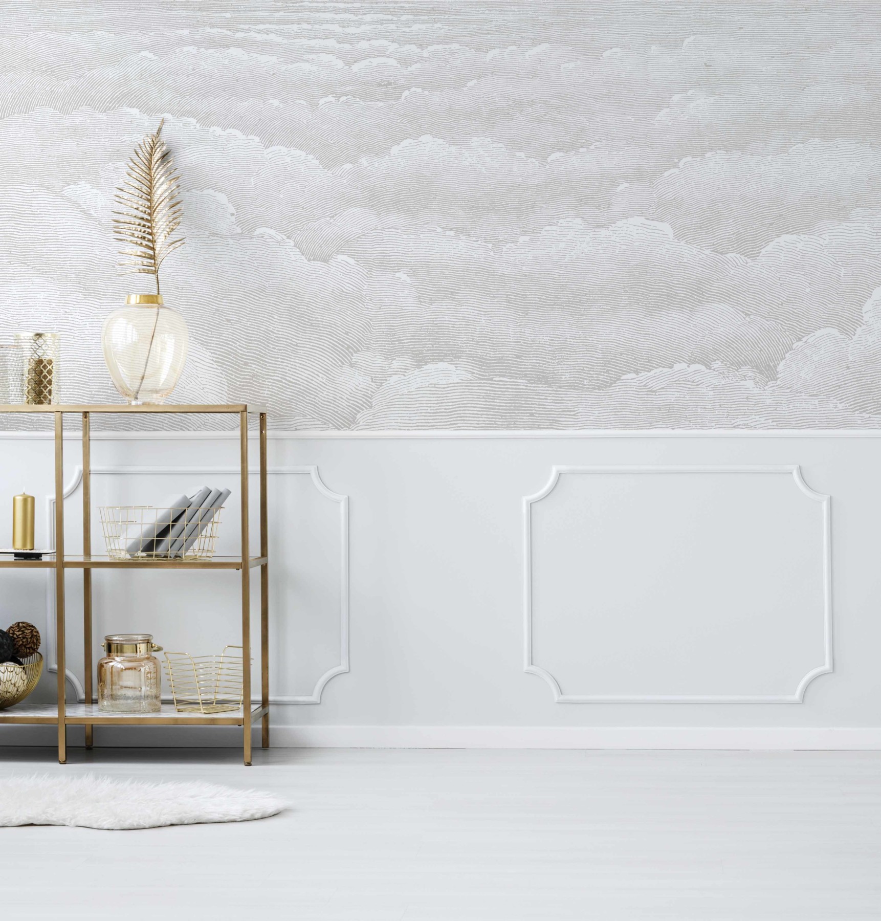 Etched Clouds - Warm Grey Wallpaper | Grafico Melbourne