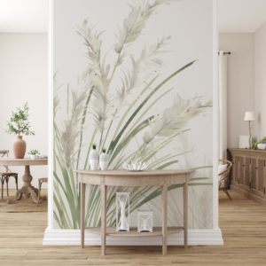 Watercolour Pampas Grass Wallpaper | Grafico Melbourne