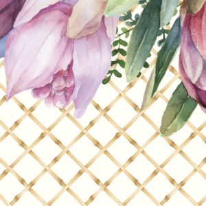 Bamboo Lattice Floral Wallpaper | Grafico Melbourne