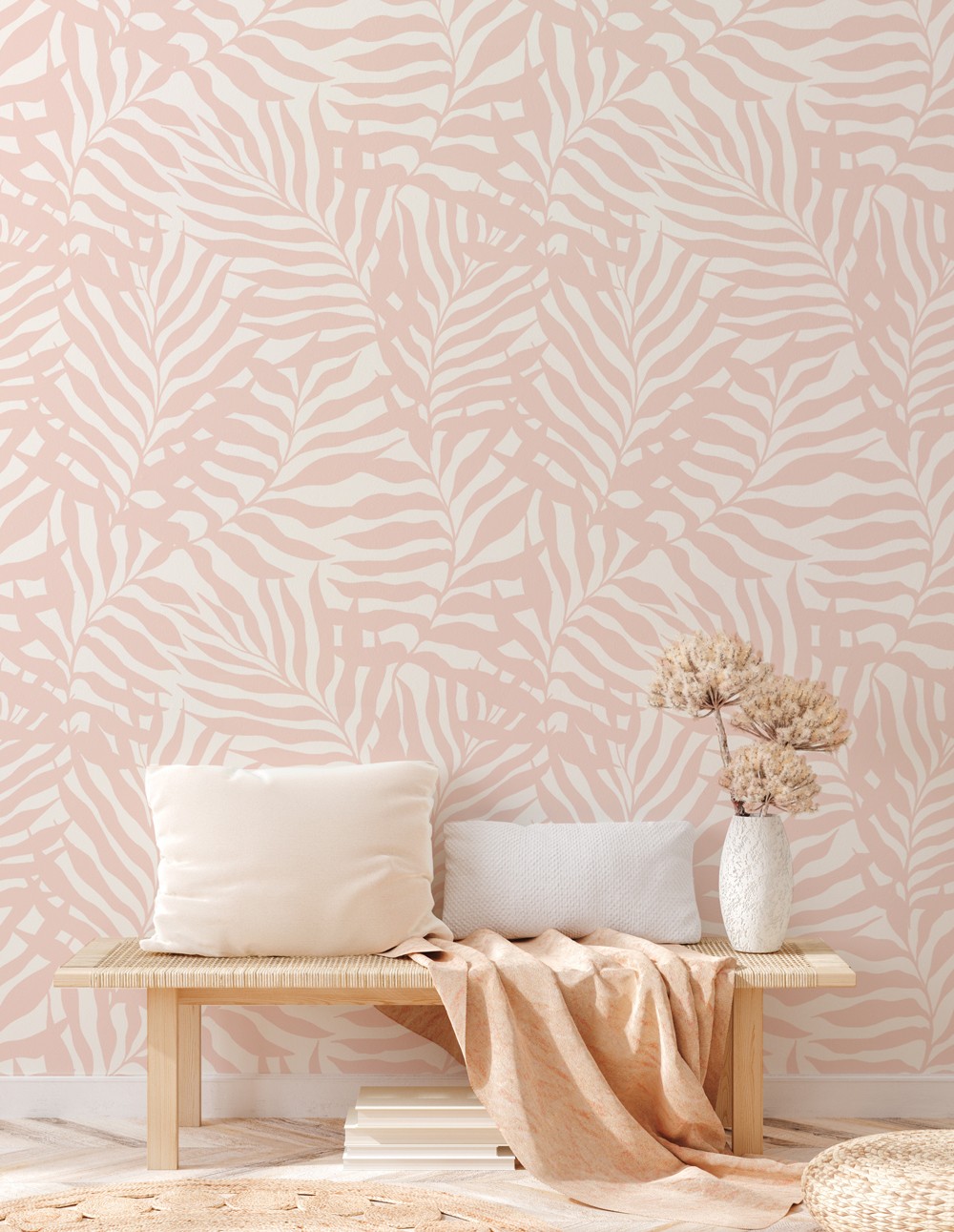 Wandering Palms - Blush | WALLPAPER