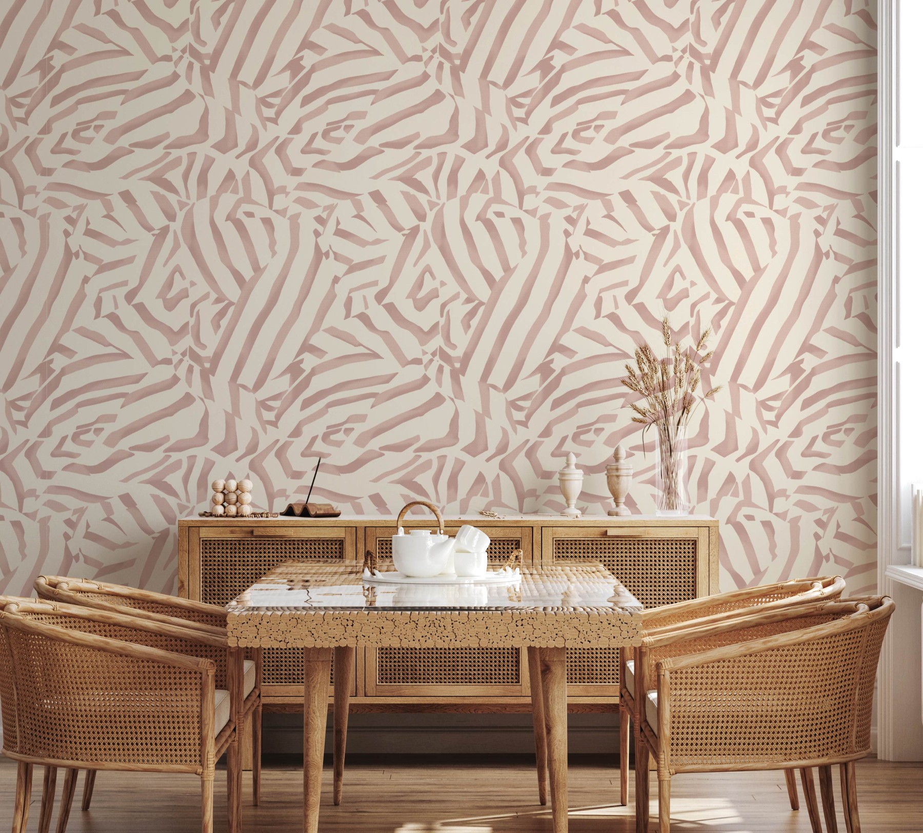 Zebra Crossing - Blush | WALLPAPER