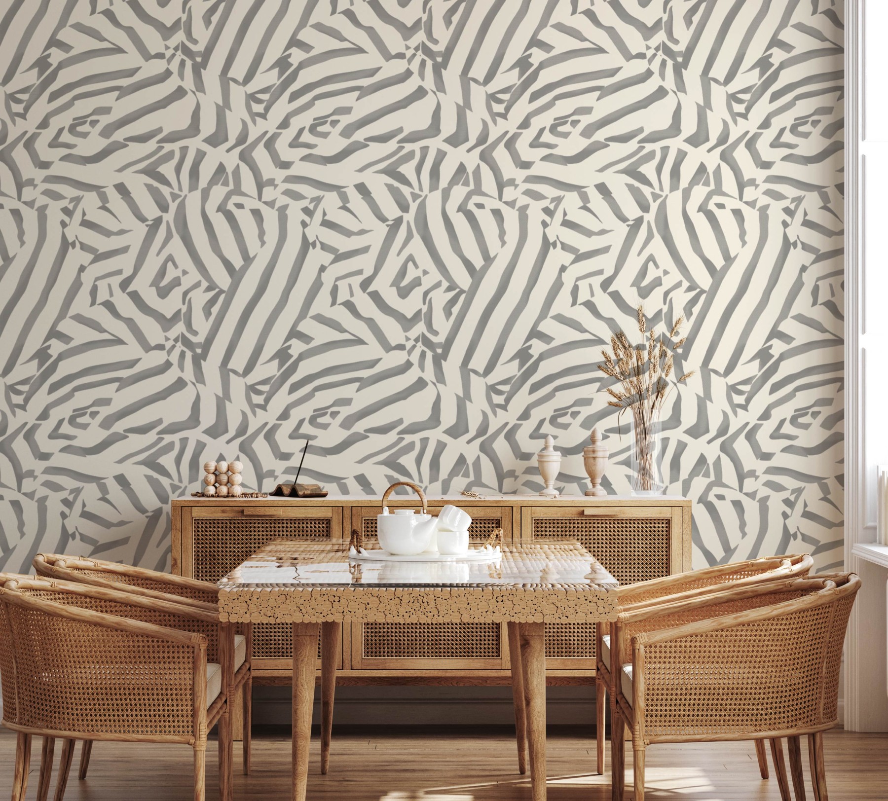 Zebra Crossing - Grey | WALLPAPER