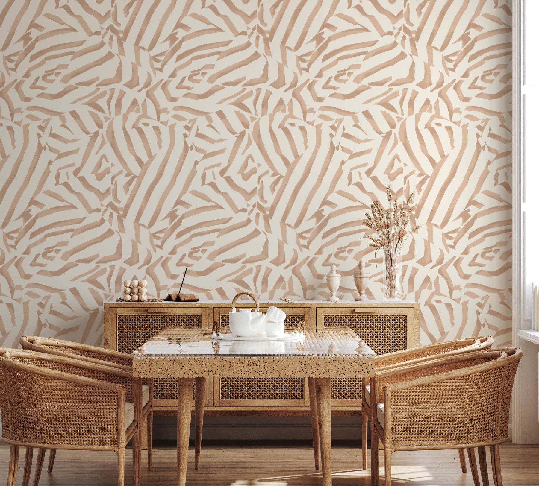Zebra Crossing - Terracotta | WALLPAPER