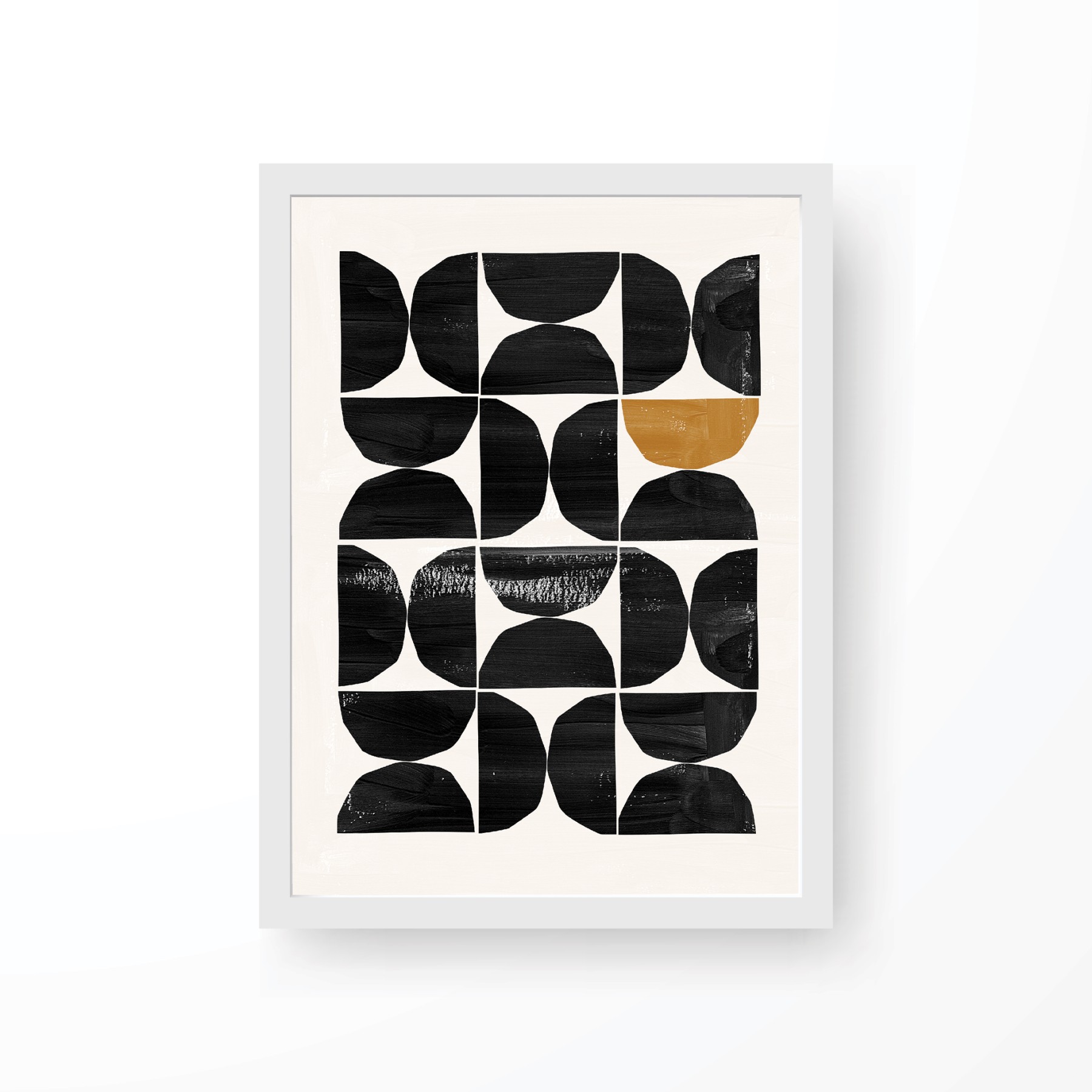 Black & White Abstract Art Print - Grafico Walls Australia