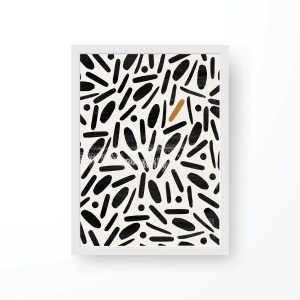 Black & White Abstract Art Print - Grafico Walls Australia