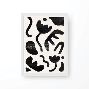 Black & White Abstract Art Print - Grafico Walls Australia