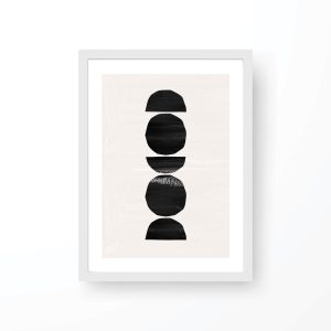 Black & White Abstract Art Print - Grafico Walls Australia