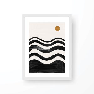 Black & White Abstract Art Print - Grafico Walls Australia