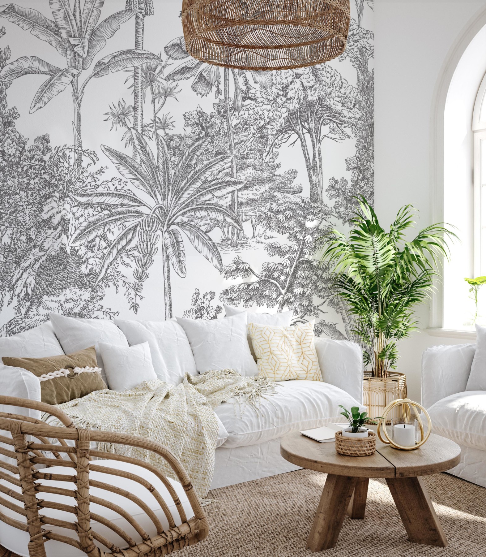 Tropicale - Charcoal Wallpaper | Grafico Melbourne