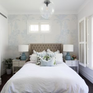 Tropical Hamptons - Powder Blue Wallpaper | Grafico Melbourne