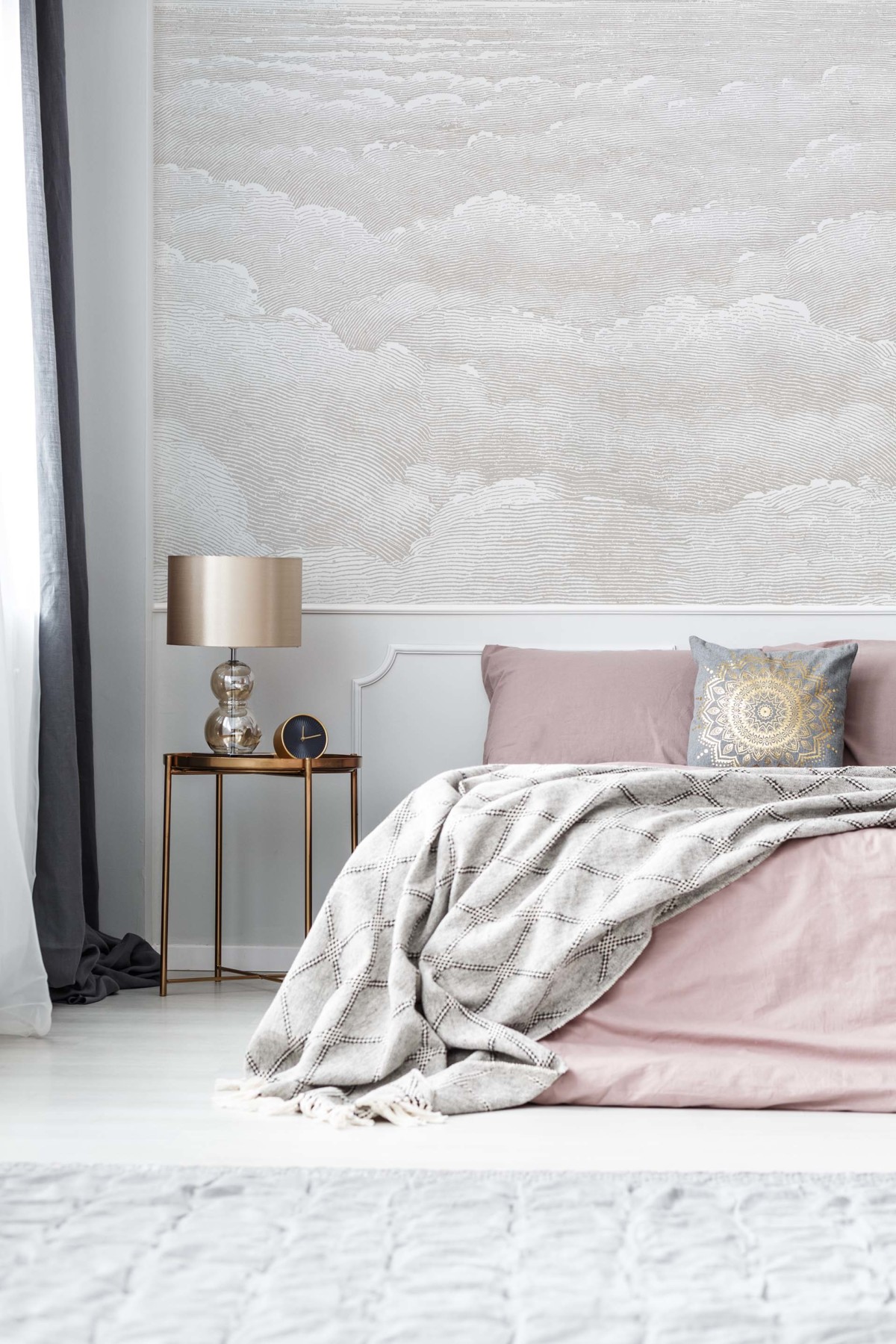 Etched Clouds - Warm Grey Wallpaper | Grafico Melbourne