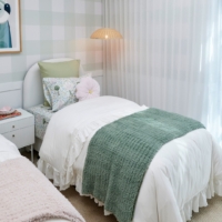 Gingham Check 200mm - Sage Green Wallpaper - Grafico Melbourne