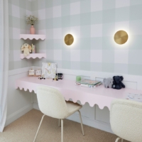 Gingham Check 200mm - Sage Green Wallpaper - Grafico Melbourne