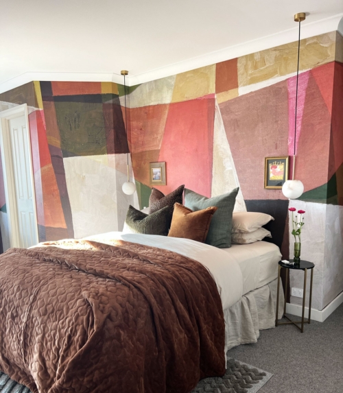 Abstract Cubism - Orange Wallpaper - Grafico Melbourne
