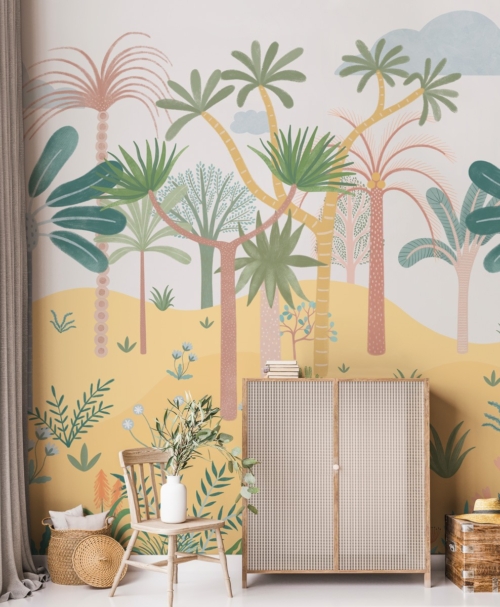 African Savanna Day - Flora Wallpaper - Grafico Melbourne