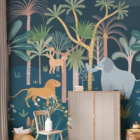 African Savanna Night - Fauna Wallpaper - Grafico Melbourne