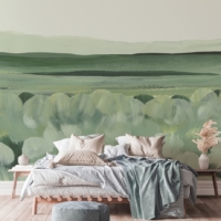 Brushstroke Meadow - Sage Wallpaper - Grafico Melbourne