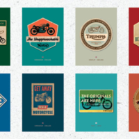 Classic Motorcycle Brand Posters Print - Grafico Melbourne
