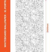 Colour Me - Whiteboard Wallpaper - XL - Portrait