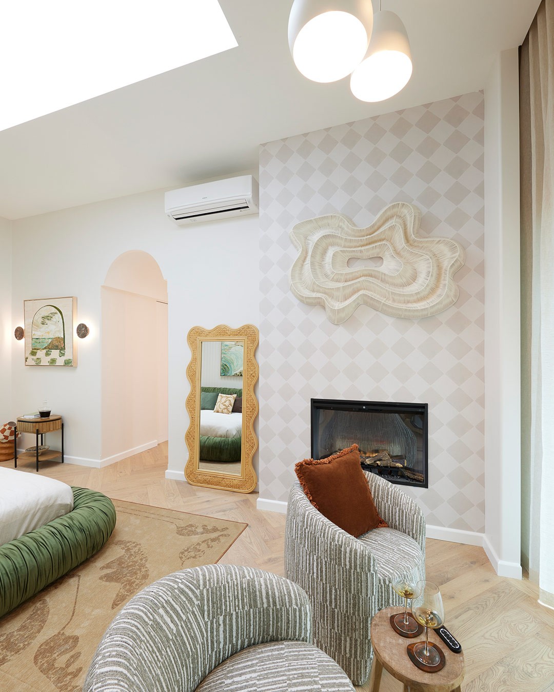 Diamond Tile - Beige Wallpaper - Grafico Melbourne
