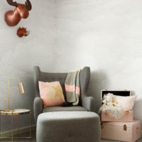 Etched Clouds - Cool Grey Wallpaper - Grafico Melbourne
