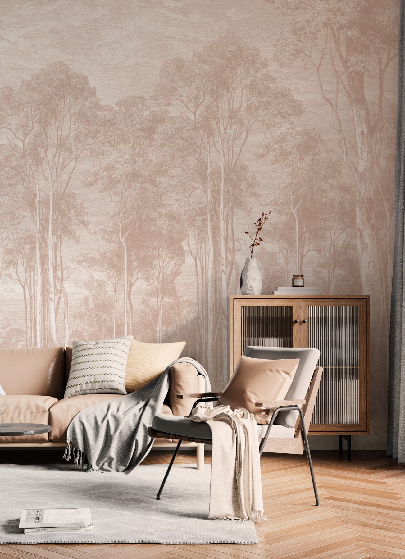 Giant Eucalypt - Terracotta Wallpaper - Grafico Melbourne