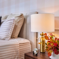Gingham Check 200mm - Natural Wallpaper - Grafico Melbourne