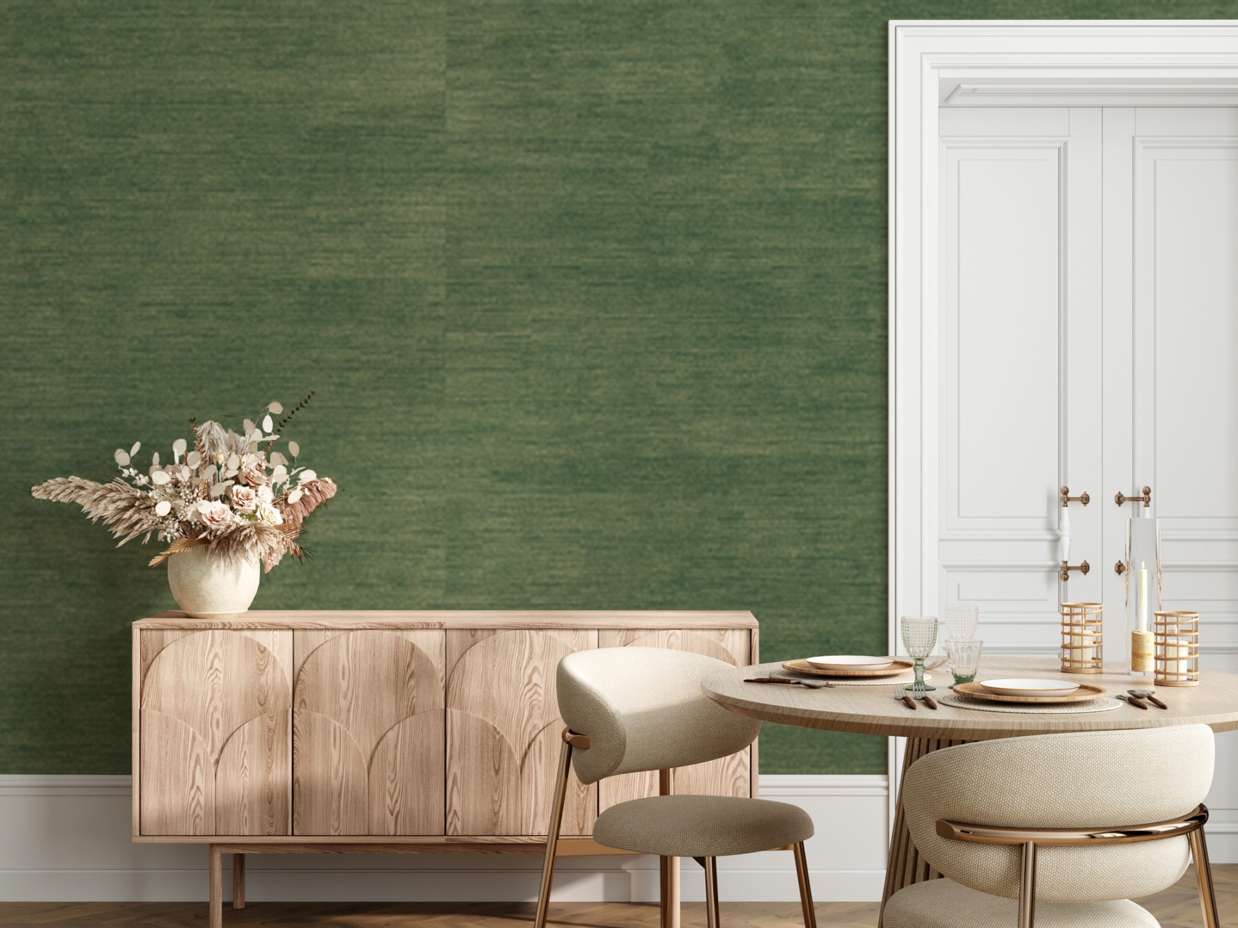 Grasscloth - Green Wallpaper - Grafico Melbourne