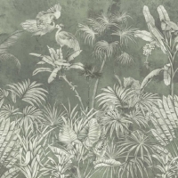 Jungle Fresco - Green Wallpaper - Grafico Melbourne