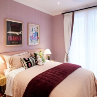 Linen Pinstripe - Dusty Pink Wallpaper - Grafico Melbourne