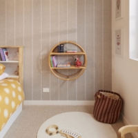 Linen Pinstripe - Natural Wallpaper - Grafico Melbourne