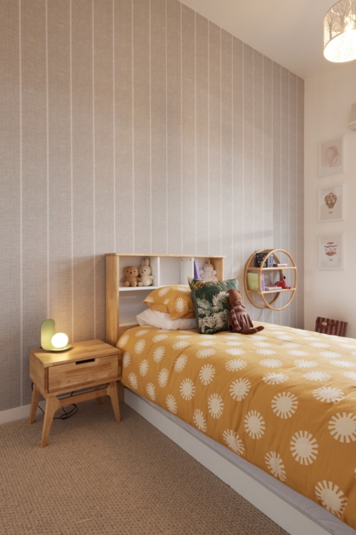 Linen Pinstripe - Natural Wallpaper - Grafico Melbourne