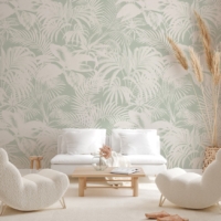 Noosa Palms - Sage Green Wallpaper - Grafico Melbourne