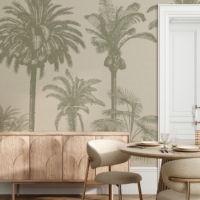 Palm Linen - Khaki Wallpaper - Grafico Melbourne
