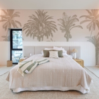 Palm Linen - Khaki Wallpaper - Grafico Melbourne