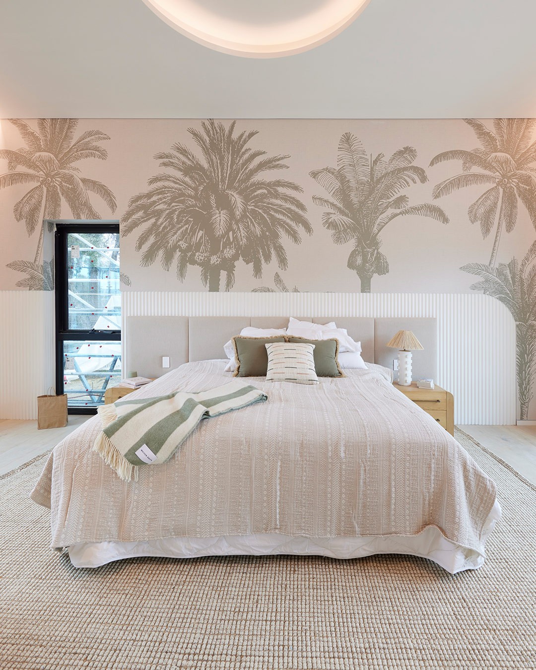 Palm Linen - Khaki Wallpaper - Grafico Melbourne