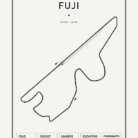 Race Track Blueprints Print Series - Fuji - Grafico