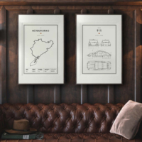 Race Track Blueprints Print Series - Grafico Melbourne