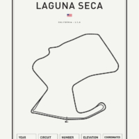 Race Track Blueprints Print Series - Laguna Seca - Grafico